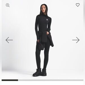 SKIMS Black Long Sleeve Jumpsuit